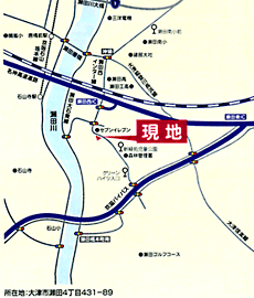 トランクルーム　Ｊ−キューブ　瀬田西　地図